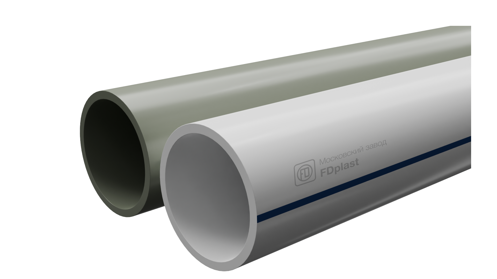 картинка Труба полипропиленовая FDplast PN10 20x1.9 мм белая от завода FDPLAST 