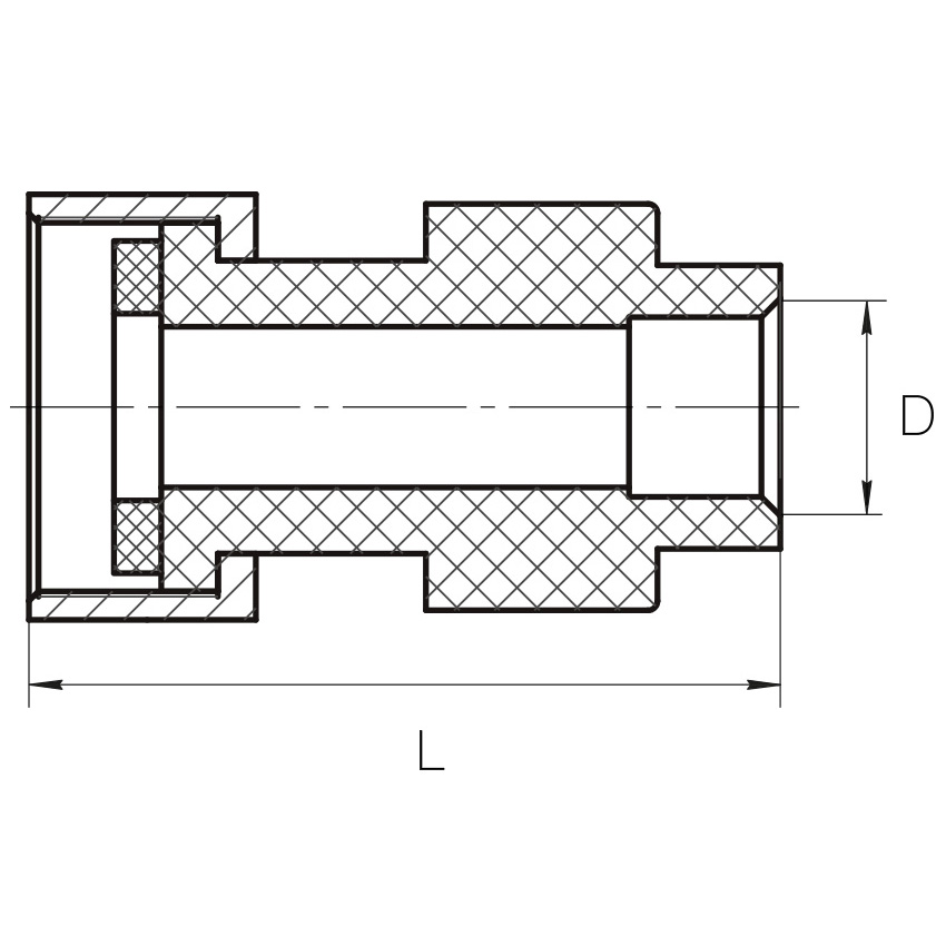 картинка Муфта с накидной гайкой FDplast PN25 20х1/2'' белая от завода FDPLAST 